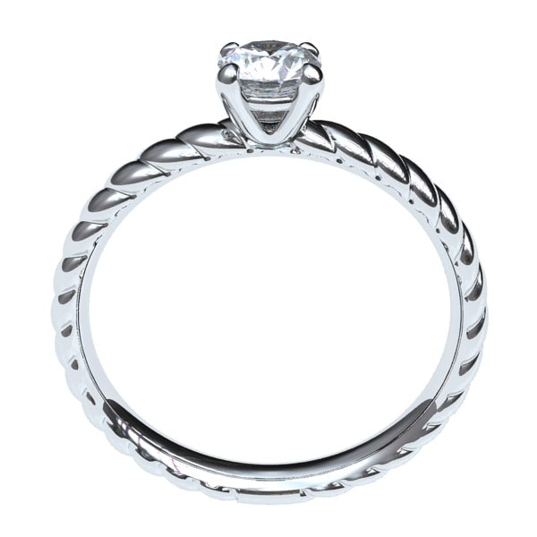 Anillo de compromiso trenzado con diamante Eternity Joyería - Anillos de compromiso y argollas de matrimonio en oro