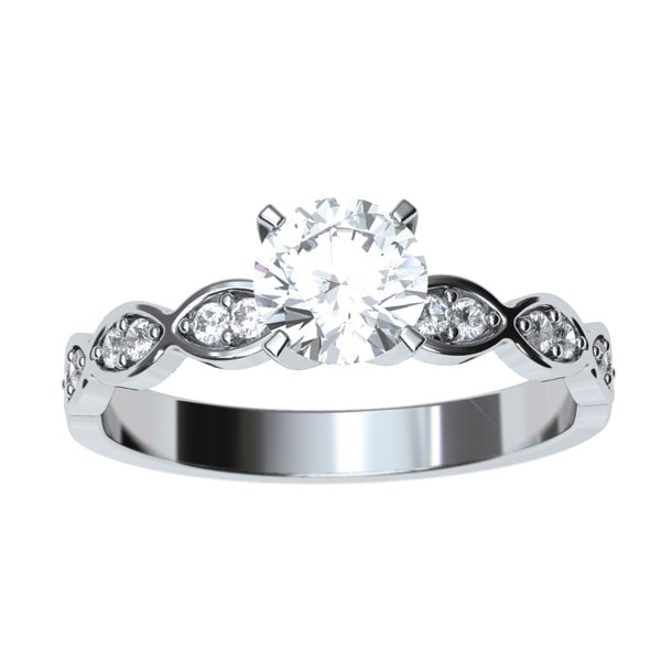 Anillo en oro 18k con Diamante de 0.3Cts Eternity Joyería - Anillos de compromiso y argollas de matrimonio en oro